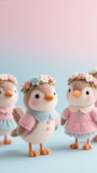 Multie colors birds Plush Toy Friends.