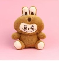 Brown soft  labubu type Plush Toy Friends.